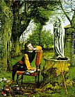 Titian Paintings - Titian's First Painting by William Dyce